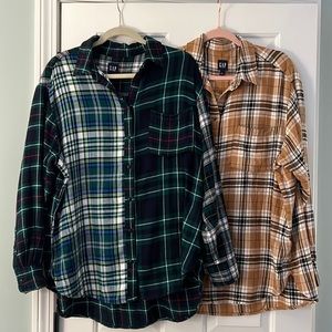 Gap Bundle of two oversized flannel shirts